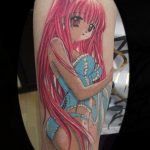 тату девочка аниме 18.01.2020 №036 -anime girl tattoo- tattoo-photo.ru