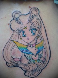 тату девочка аниме 18.01.2020 №037 -anime girl tattoo- tattoo-photo.ru