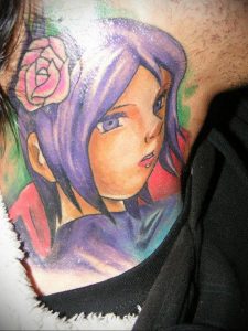 тату девочка аниме 18.01.2020 №040 -anime girl tattoo- tattoo-photo.ru