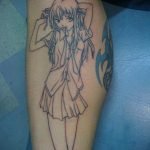 тату девочка аниме 18.01.2020 №041 -anime girl tattoo- tattoo-photo.ru