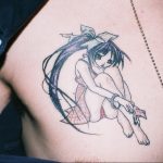 тату девочка аниме 18.01.2020 №042 -anime girl tattoo- tattoo-photo.ru