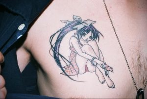 тату девочка аниме 18.01.2020 №042 -anime girl tattoo- tattoo-photo.ru