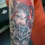 тату девочка аниме 18.01.2020 №046 -anime girl tattoo- tattoo-photo.ru