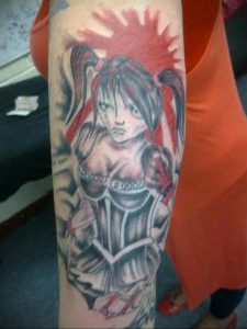 тату девочка аниме 18.01.2020 №046 -anime girl tattoo- tattoo-photo.ru