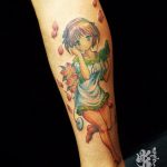 тату девочка аниме 18.01.2020 №048 -anime girl tattoo- tattoo-photo.ru