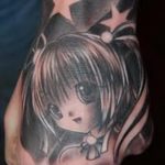 тату девочка аниме 18.01.2020 №052 -anime girl tattoo- tattoo-photo.ru