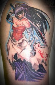 тату девочка аниме 18.01.2020 №054 -anime girl tattoo- tattoo-photo.ru