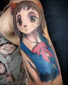 тату девочка аниме 18.01.2020 №055 -anime girl tattoo- tattoo-photo.ru