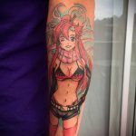 тату девочка аниме 18.01.2020 №056 -anime girl tattoo- tattoo-photo.ru