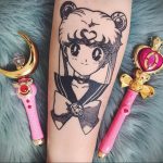 тату девочка аниме 18.01.2020 №060 -anime girl tattoo- tattoo-photo.ru