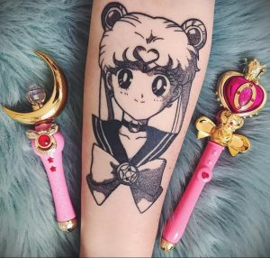 тату девочка аниме 18.01.2020 №060 -anime girl tattoo- tattoo-photo.ru