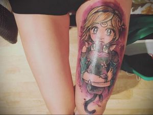 тату девочка аниме 18.01.2020 №064 -anime girl tattoo- tattoo-photo.ru