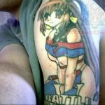тату девочка аниме 18.01.2020 №069 -anime girl tattoo- tattoo-photo.ru