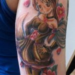 тату девочка аниме 18.01.2020 №078 -anime girl tattoo- tattoo-photo.ru