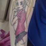 тату девочка аниме 18.01.2020 №079 -anime girl tattoo- tattoo-photo.ru