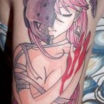 тату девочка аниме 18.01.2020 №081 -anime girl tattoo- tattoo-photo.ru