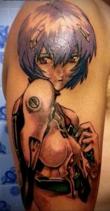 тату девочка аниме 18.01.2020 №082 -anime girl tattoo- tattoo-photo.ru