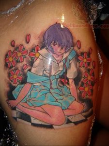 тату девочка аниме 18.01.2020 №084 -anime girl tattoo- tattoo-photo.ru