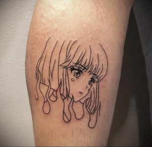тату девочка аниме 18.01.2020 №088 -anime girl tattoo- tattoo-photo.ru