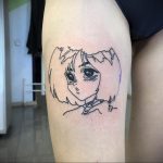 тату девочка аниме 18.01.2020 №089 -anime girl tattoo- tattoo-photo.ru