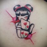 тату девочка аниме 18.01.2020 №094 -anime girl tattoo- tattoo-photo.ru