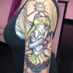 тату девочка аниме 18.01.2020 №097 -anime girl tattoo- tattoo-photo.ru