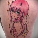 тату девочка аниме 18.01.2020 №105 -anime girl tattoo- tattoo-photo.ru