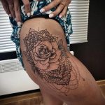 тату мандала на бедре 04.02.2020 №005 -mandala tattoo- tattoo-photo.ru