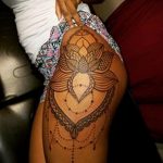 тату мандала на бедре 04.02.2020 №006 -mandala tattoo- tattoo-photo.ru