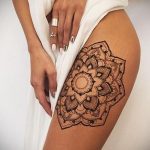 тату мандала на бедре 04.02.2020 №009 -mandala tattoo- tattoo-photo.ru