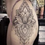 тату мандала на бедре 04.02.2020 №019 -mandala tattoo- tattoo-photo.ru