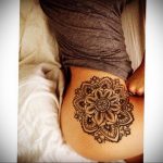 тату мандала на бедре 04.02.2020 №021 -mandala tattoo- tattoo-photo.ru