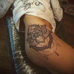 тату мандала на бедре 04.02.2020 №025 -mandala tattoo- tattoo-photo.ru