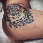 тату мандала на бедре 04.02.2020 №028 -mandala tattoo- tattoo-photo.ru