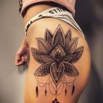 тату мандала на бедре 04.02.2020 №035 -mandala tattoo- tattoo-photo.ru