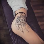 тату мандала на бедре 04.02.2020 №043 -mandala tattoo- tattoo-photo.ru