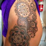 тату мандала на бедре 04.02.2020 №054 -mandala tattoo- tattoo-photo.ru