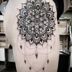 тату мандала на бедре 04.02.2020 №055 -mandala tattoo- tattoo-photo.ru