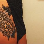 тату мандала на бедре 04.02.2020 №060 -mandala tattoo- tattoo-photo.ru