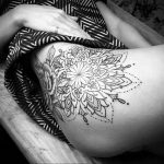 тату мандала на бедре 04.02.2020 №065 -mandala tattoo- tattoo-photo.ru