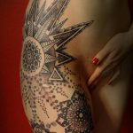 тату мандала на бедре 04.02.2020 №067 -mandala tattoo- tattoo-photo.ru