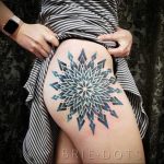 тату мандала на бедре 04.02.2020 №069 -mandala tattoo- tattoo-photo.ru