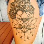 тату мандала на бедре 04.02.2020 №077 -mandala tattoo- tattoo-photo.ru