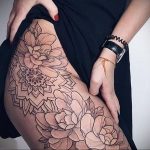 тату мандала на бедре 04.02.2020 №082 -mandala tattoo- tattoo-photo.ru