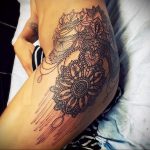 тату мандала на бедре 04.02.2020 №085 -mandala tattoo- tattoo-photo.ru