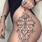 тату мандала на бедре 04.02.2020 №093 -mandala tattoo- tattoo-photo.ru