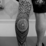 тату мандала на ноге 04.02.2020 №012 -mandala tattoo- tattoo-photo.ru