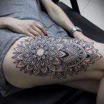 тату мандала на ноге 04.02.2020 №042 -mandala tattoo- tattoo-photo.ru