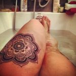 тату мандала на ноге 04.02.2020 №043 -mandala tattoo- tattoo-photo.ru