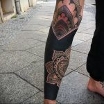 тату мандала на ноге 04.02.2020 №045 -mandala tattoo- tattoo-photo.ru
